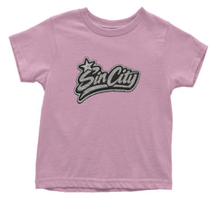 Sin City Vegas Retro Vintage Infant One-Piece Romper Bodysuit Or Toddler T-shirt Light Pink