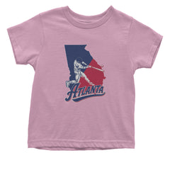 Atlanta Georgia Batter Up Infant One-Piece Romper Bodysuit Or Toddler T-shirt Light Pink