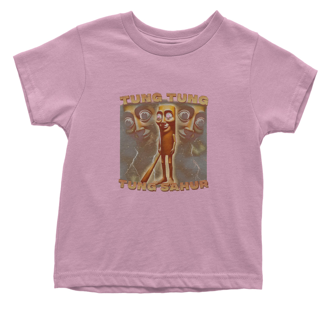 Tung Tung Tung Sahur Enforcer Infant One-Piece Romper Bodysuit Or Toddler T-shirt Light Pink