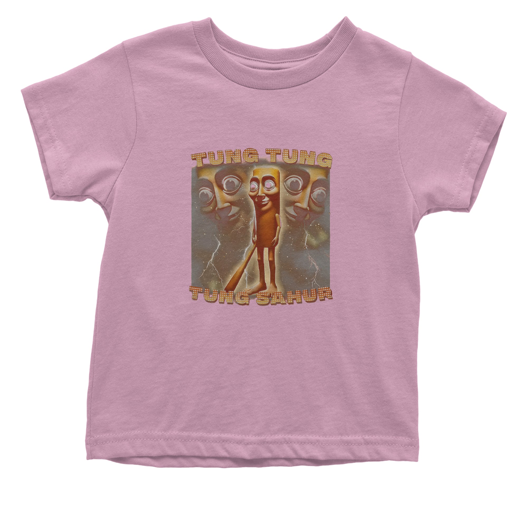 Tung Tung Tung Sahur Enforcer Infant One-Piece Romper Bodysuit Or Toddler T-shirt Light Pink