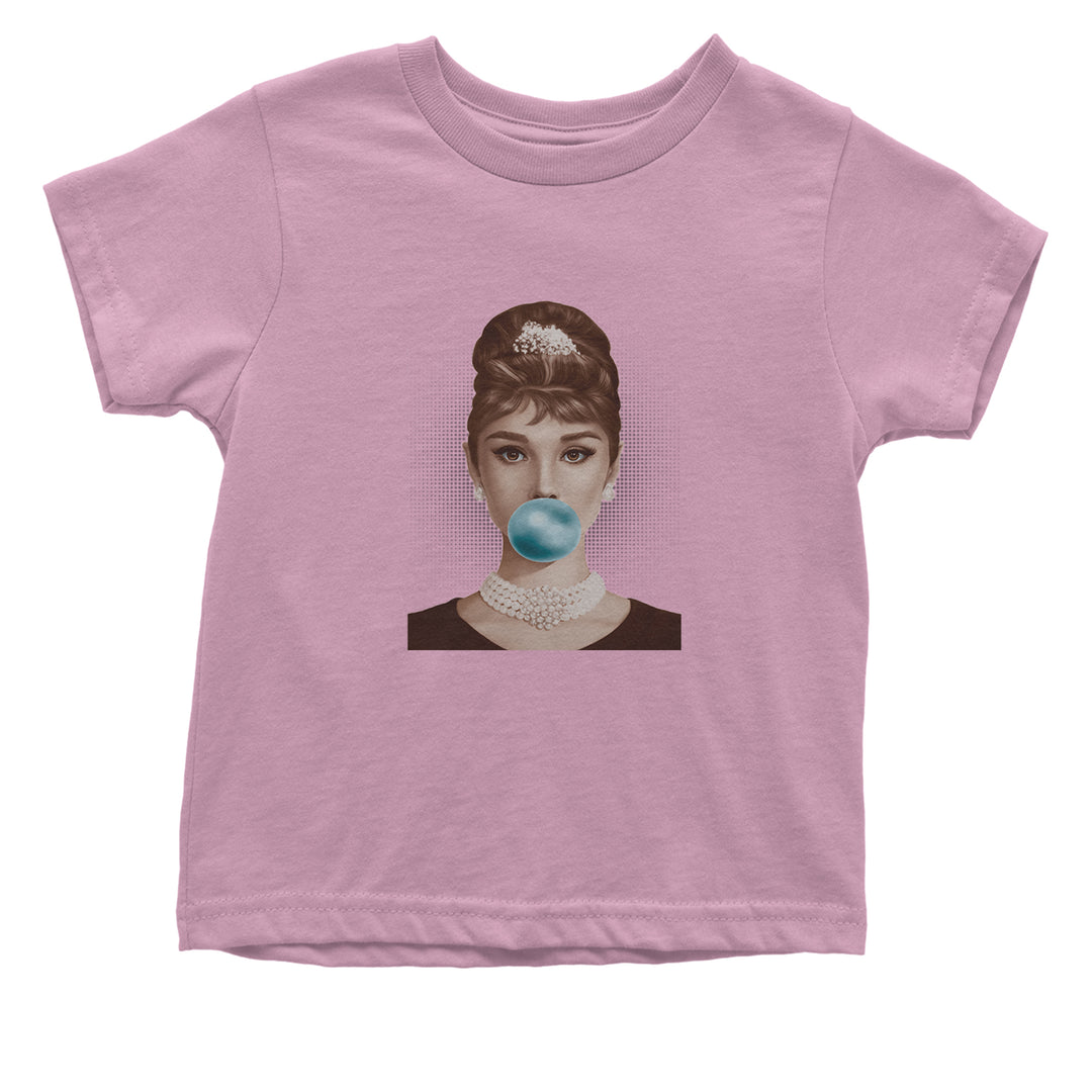 Audrey Hepburn Chewing Bubble Gum American Icon Infant One-Piece Romper Bodysuit Or Toddler T-shirt Light Pink