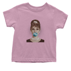 Audrey Hepburn Chewing Bubble Gum American Icon Infant One-Piece Romper Bodysuit Or Toddler T-shirt Light Pink