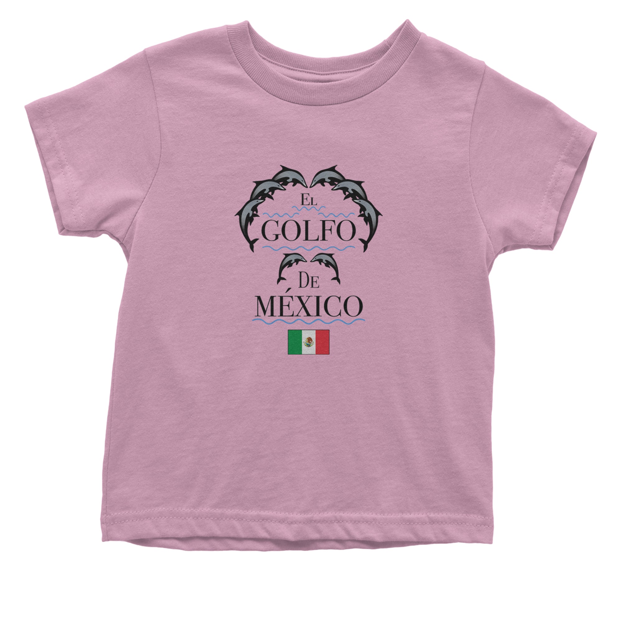 El Golfo De Mexico Dancing Dolphins Infant One-Piece Romper Bodysuit or Toddler T-shirt Light Pink