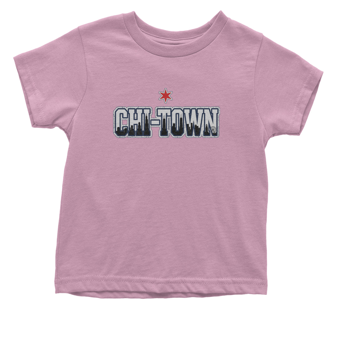Chicago Chi-Town City Pride Infant One-Piece Romper Bodysuit Or Toddler T-shirt Light Pink