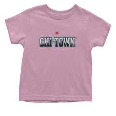 Chicago Chi-Town City Pride Infant One-Piece Romper Bodysuit Or Toddler T-shirt Light Pink