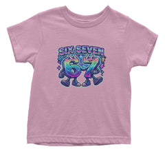 Six Seven 67 Retro Pixel Buddies Infant One-Piece Romper Bodysuit Or Toddler T-shirt Light Pink