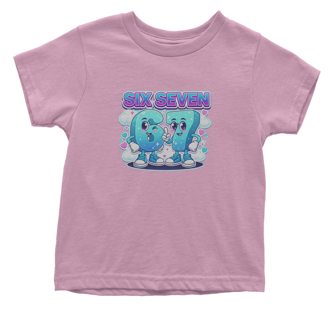 67 Six Seven Meme Kawaii Cloud Infant One-Piece Romper Bodysuit Or Toddler T-shirt Light Pink