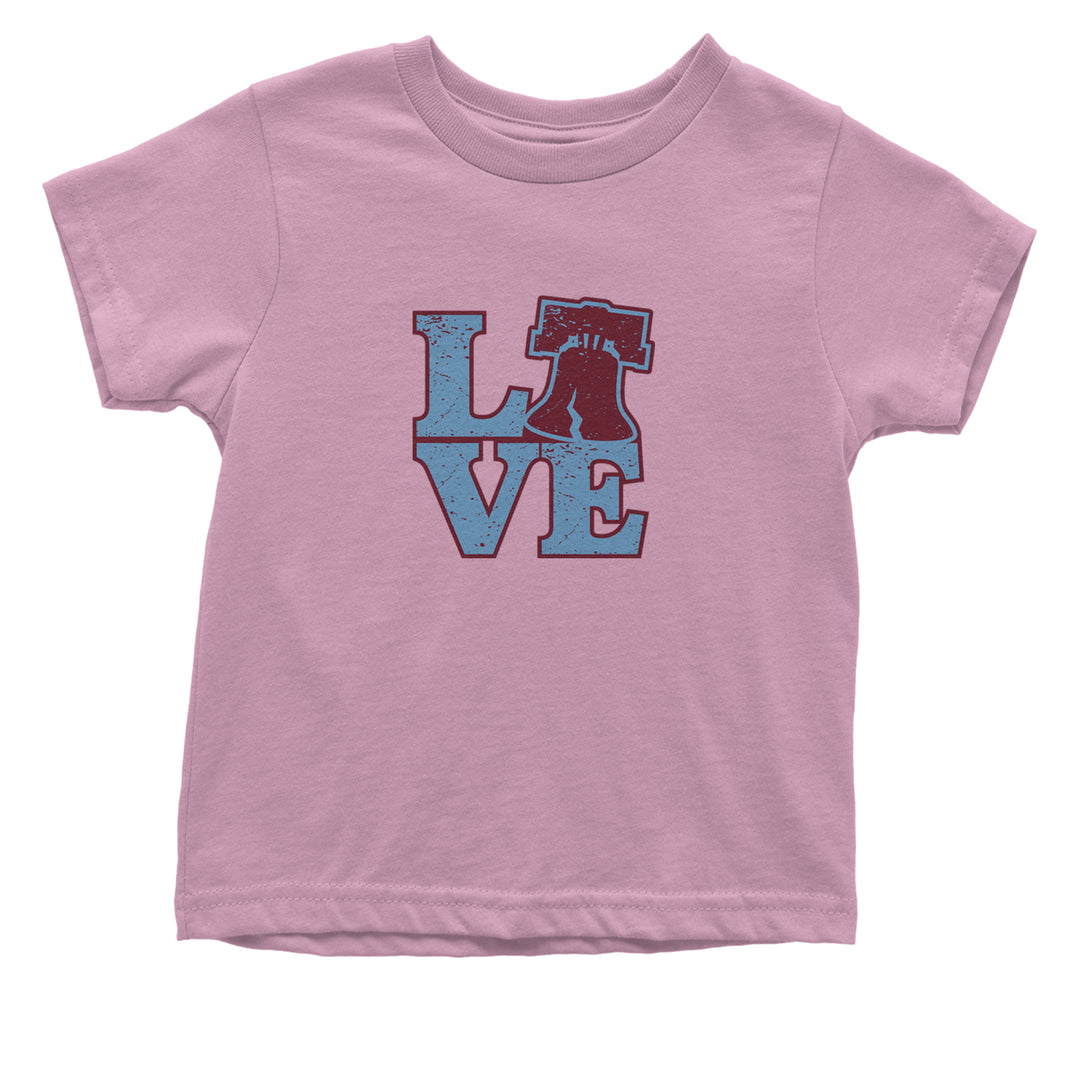Love Philly Liberty Bell Infant One-Piece Romper Bodysuit Or Toddler T-shirt Light Pink