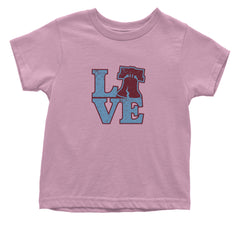 Love Philly Liberty Bell Infant One-Piece Romper Bodysuit Or Toddler T-shirt Light Pink