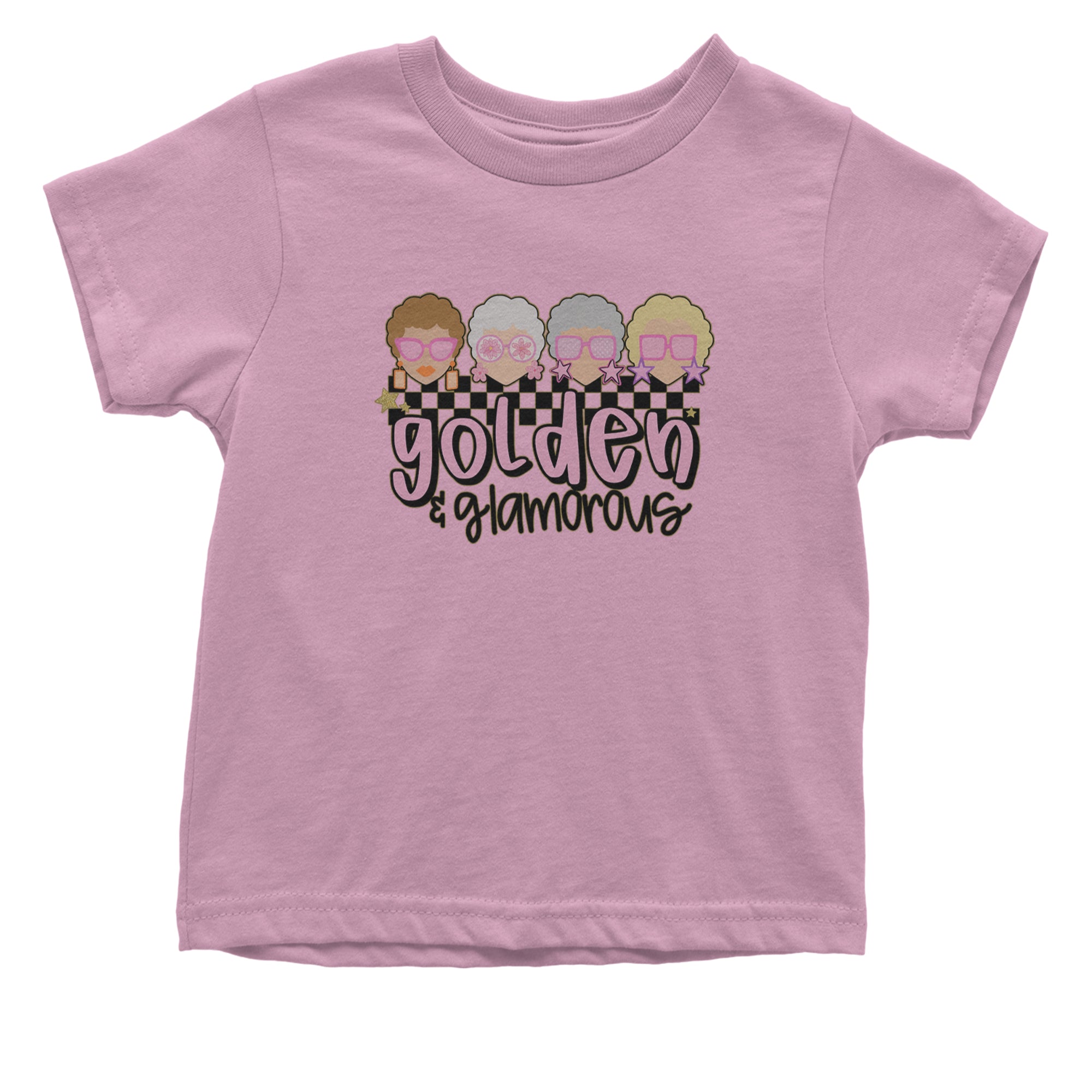 Golden And Glamorous Golden Girls Infant One-Piece Romper Bodysuit Or Toddler T-shirt Light Pink