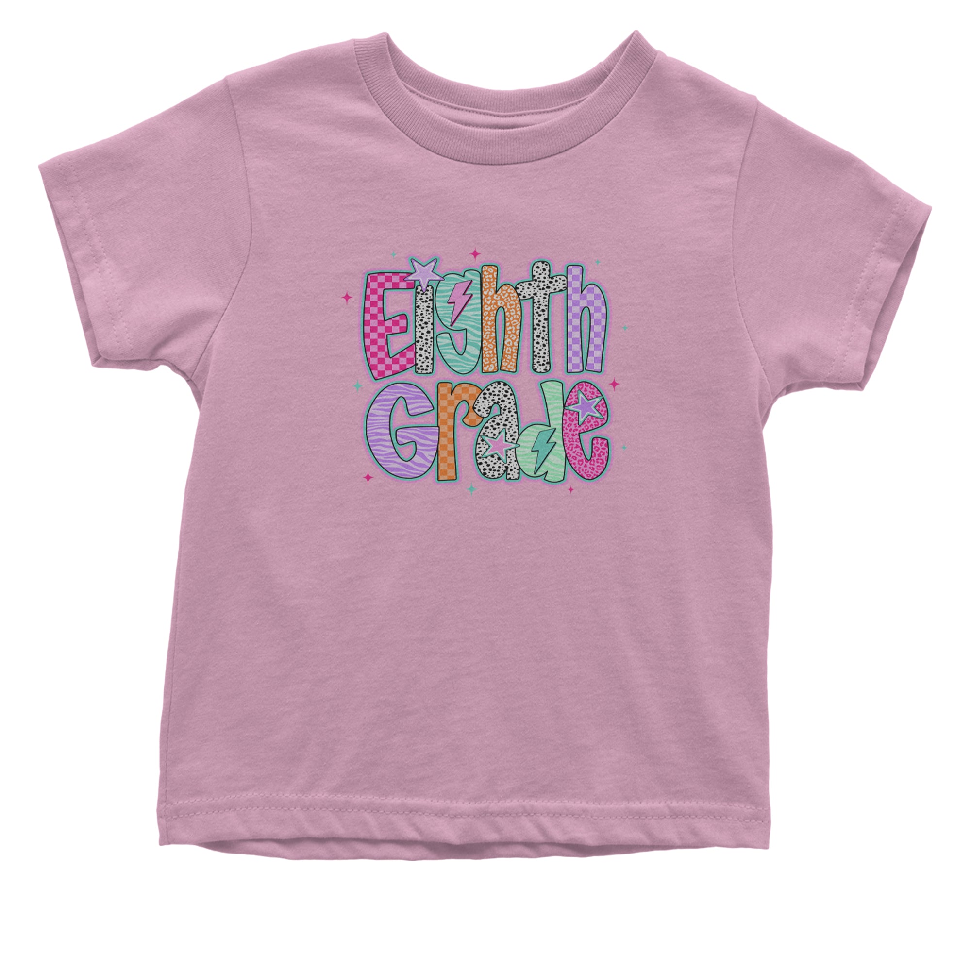 Eighth Grade Energy Colorful Back to School Infant One-Piece Romper Bodysuit Or Toddler T-shirt Light Pink