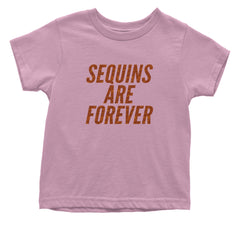 Sequins Are Forever Retro Glam Infant One-Piece Romper Bodysuit Or Toddler T-shirt Light Pink