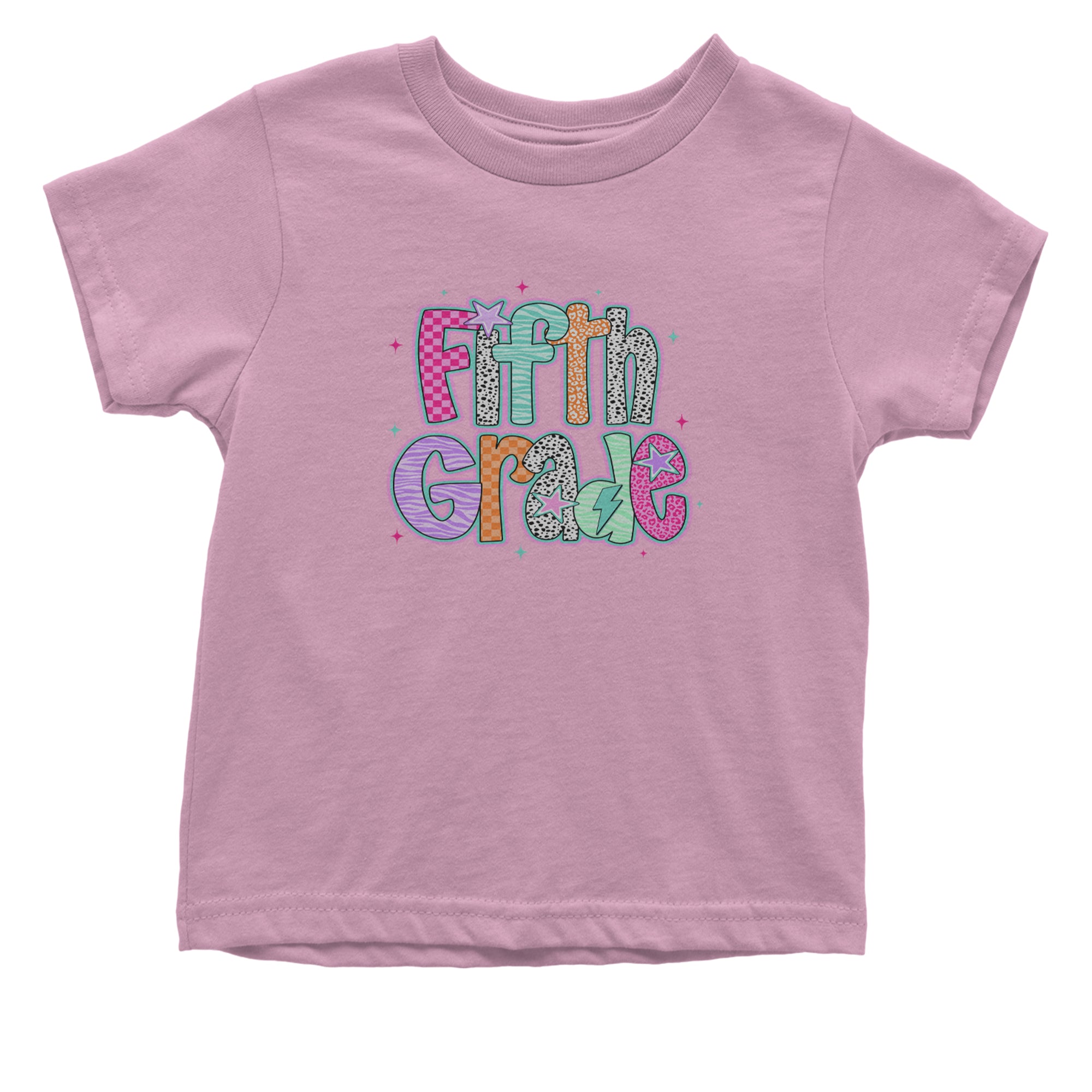 Fifth Grade Fly Colorful Back to School Infant One-Piece Romper Bodysuit Or Toddler T-shirt Light Pink