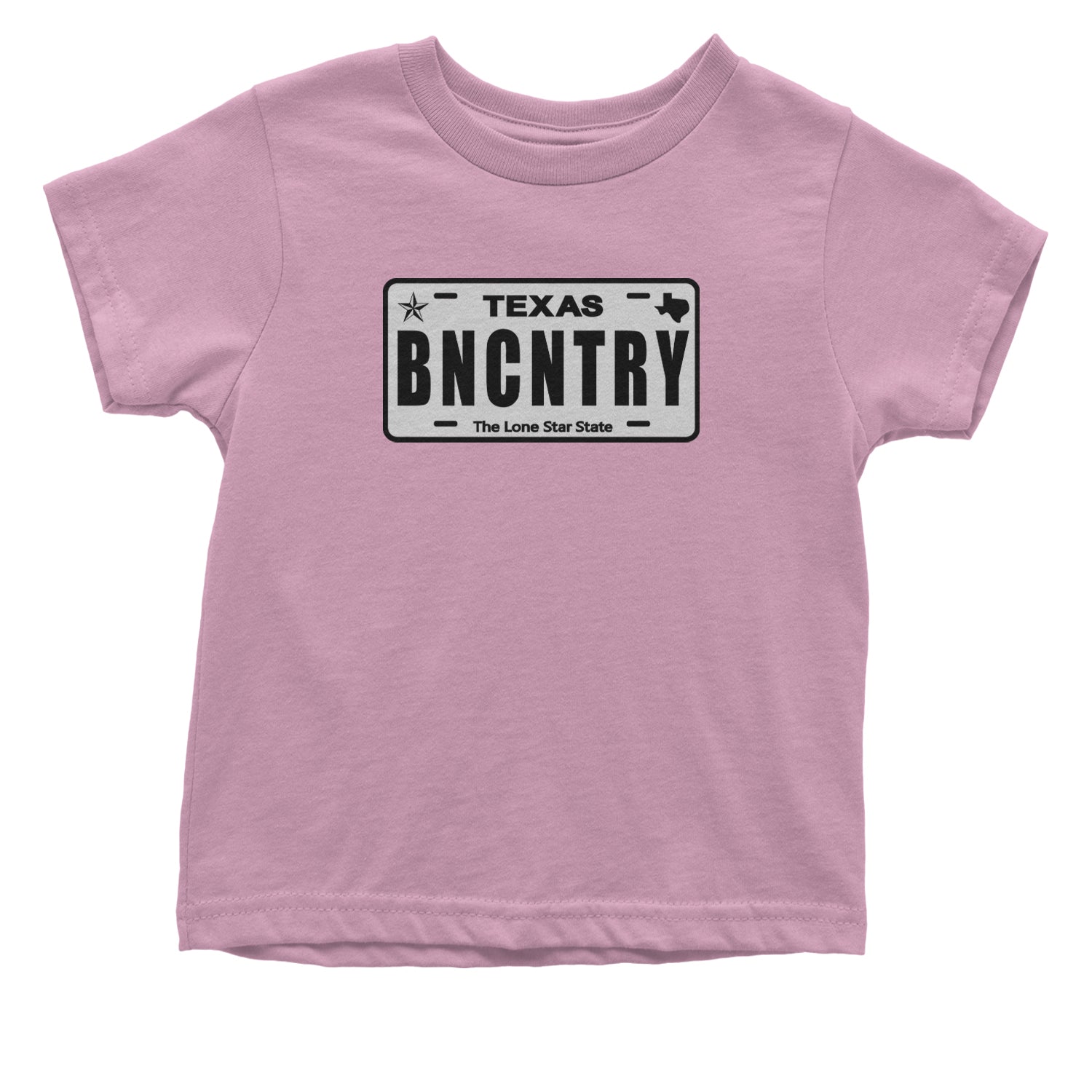 Texas License Plate BNCNTRY Infant One-Piece Romper Bodysuit Or Toddler T-shirt Light Pink