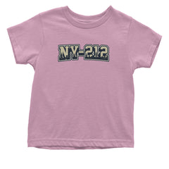 New York City 212 Area Code Skyline  Infant One-Piece Romper Bodysuit Or Toddler T-shirt Light Pink