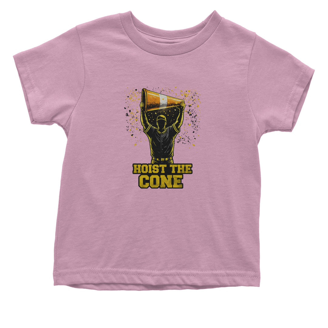 Hoist The Cone Pittsburgh Pride Infant One-Piece Romper Bodysuit Or Toddler T-shirt Light Pink