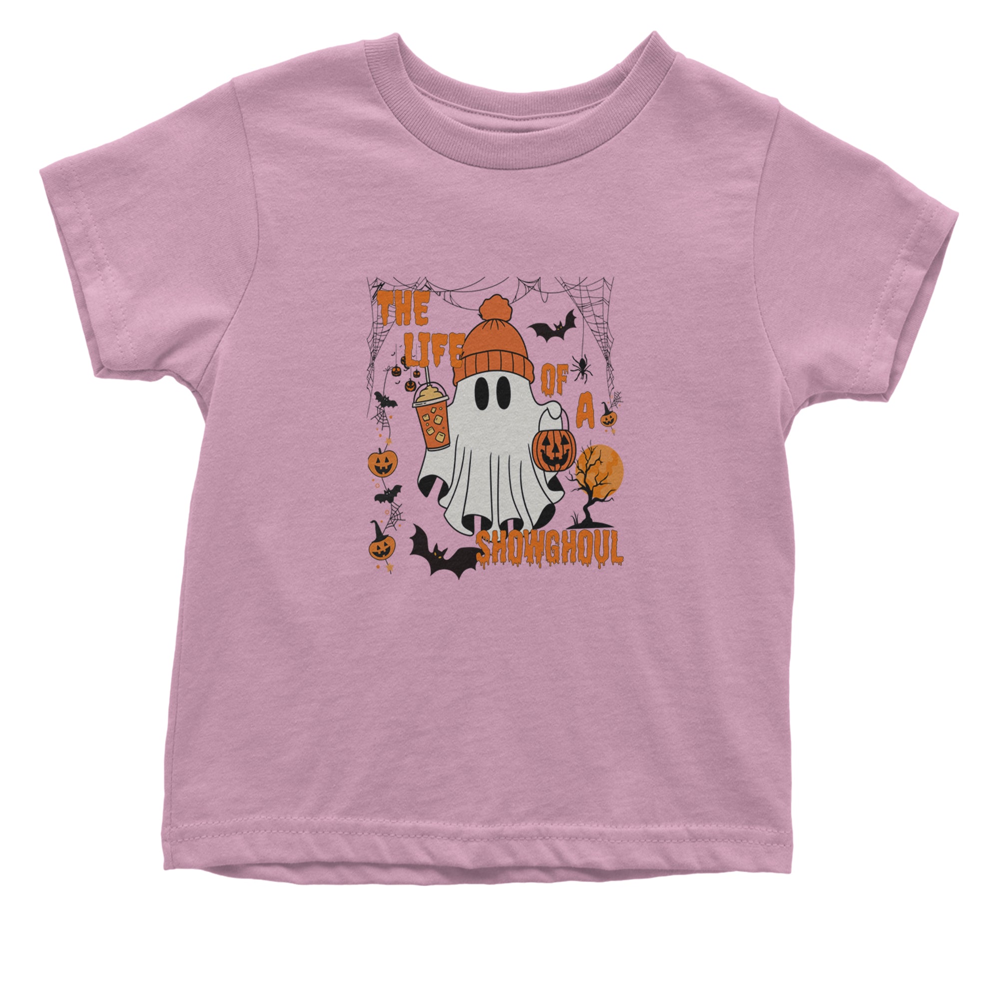 Life of a Showghoul Halloween Showgirl Vibes Infant One-Piece Romper Bodysuit or Toddler T-shirt Light Pink