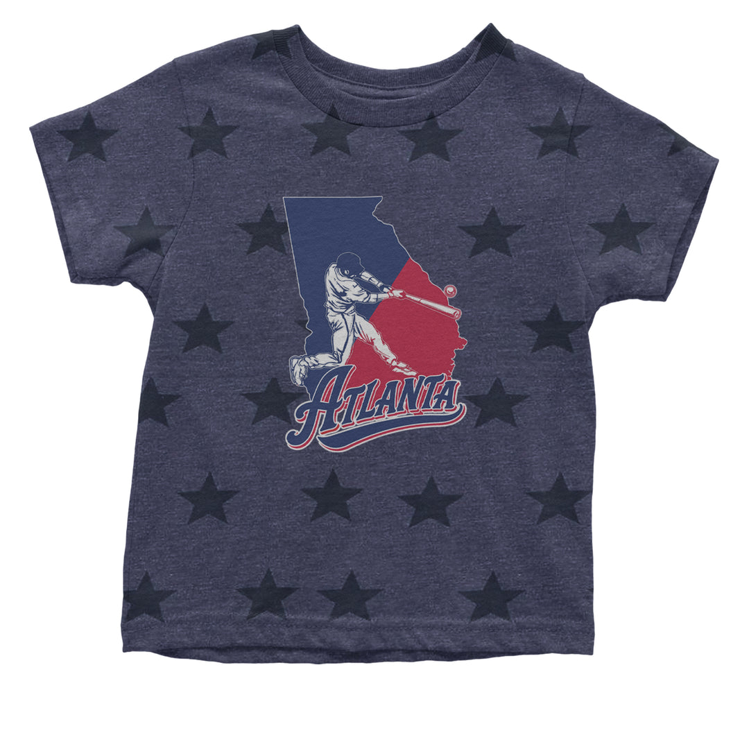 Atlanta Georgia Batter Up Infant One-Piece Romper Bodysuit Or Toddler T-shirt Navy Blue STAR