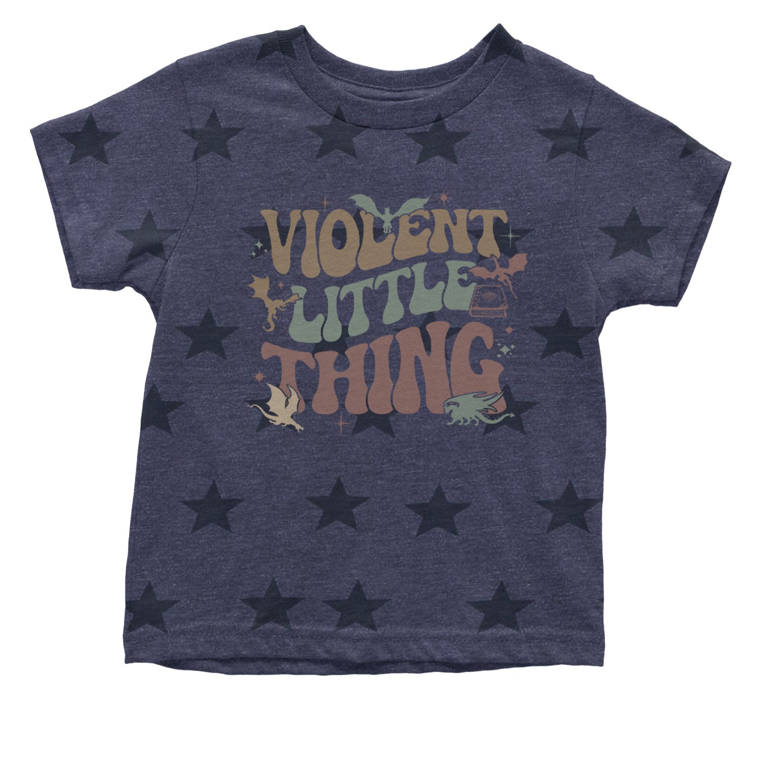 Violent Little Thing Dragon Infant One-Piece Romper Bodysuit Or Toddler T-shirt Navy Blue STAR