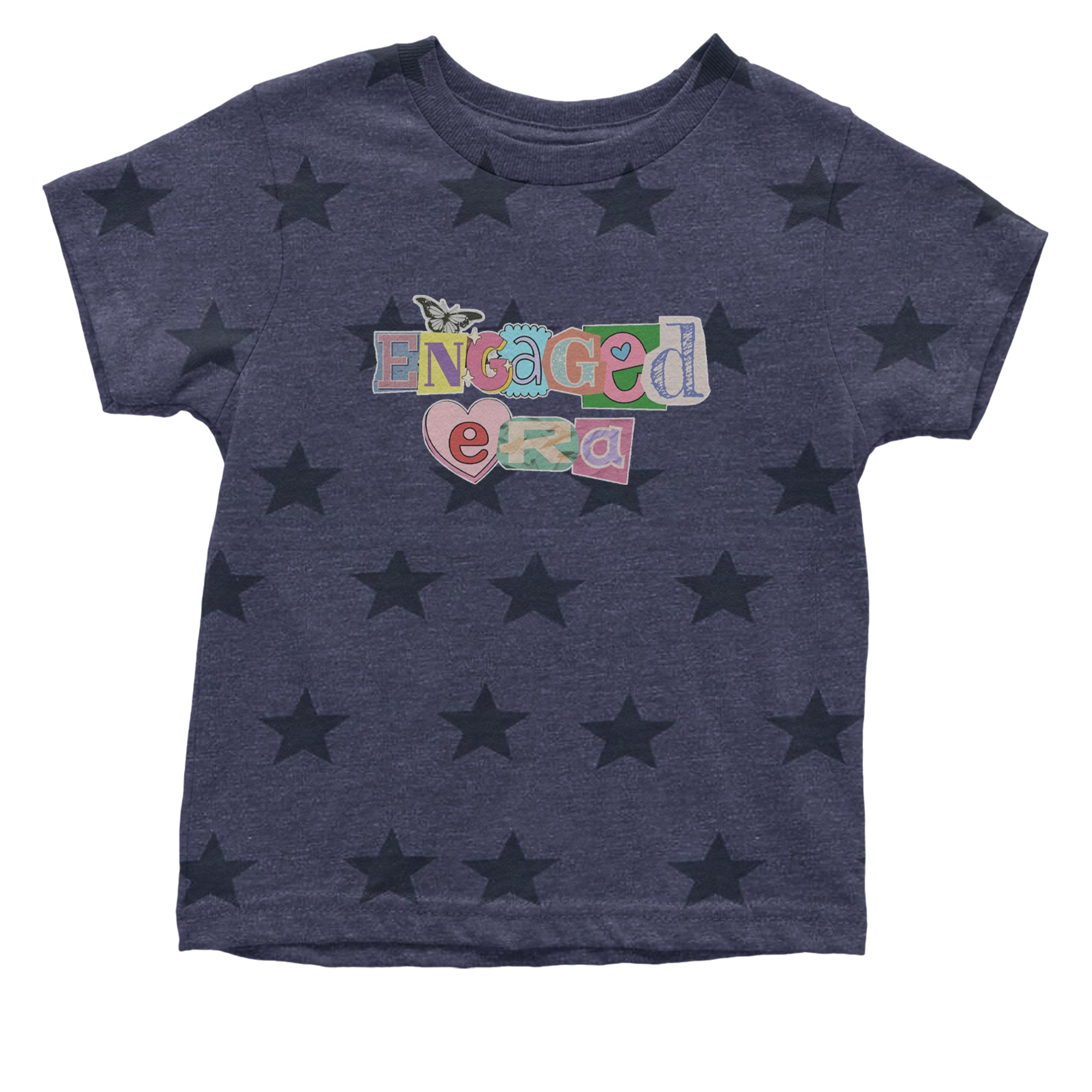 Engaged Era Aesthetic Retro Collage Design Infant One-Piece Romper Bodysuit Or Toddler T-shirt Navy Blue STAR