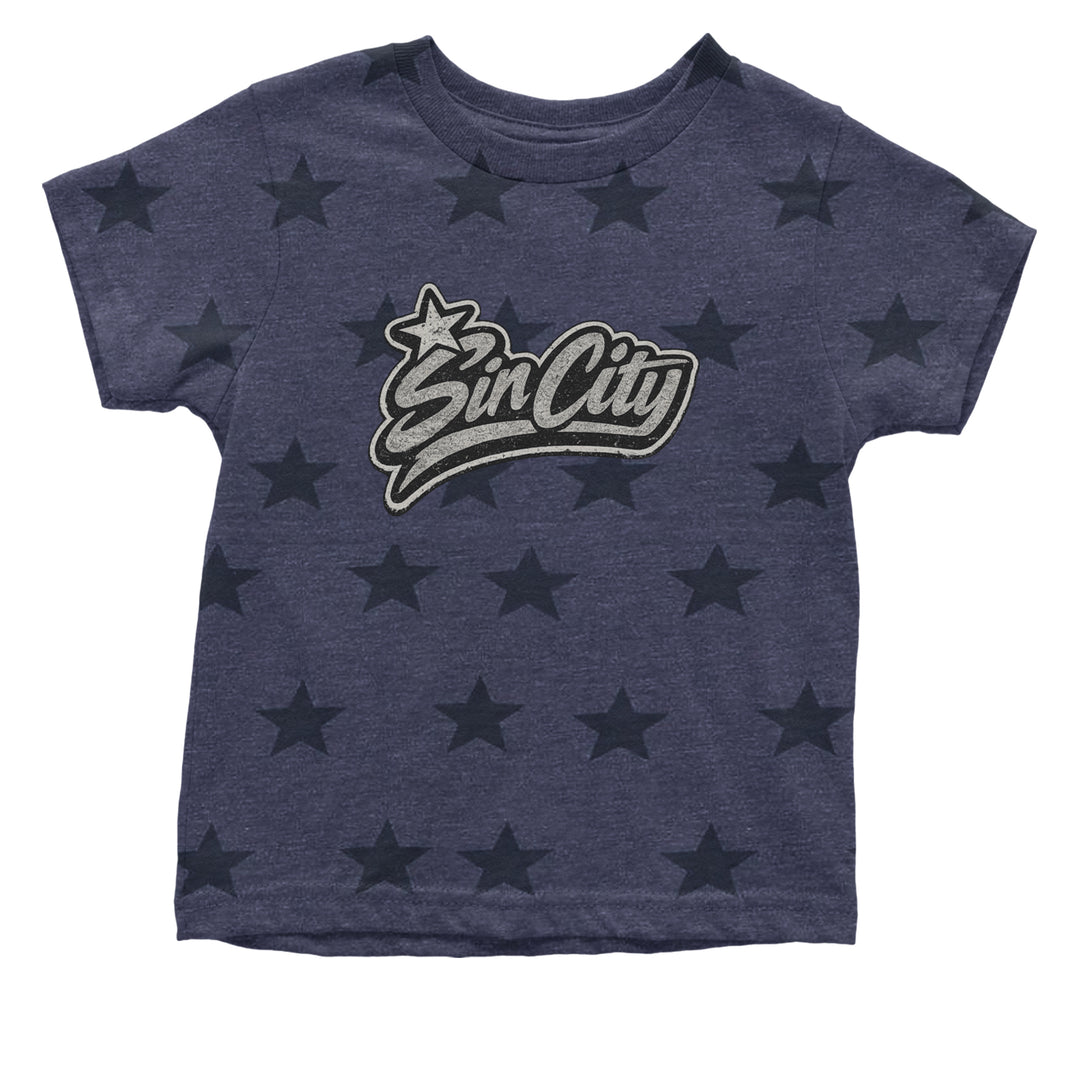 Sin City Vegas Retro Vintage Infant One-Piece Romper Bodysuit Or Toddler T-shirt Navy Blue STAR