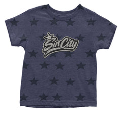 Sin City Vegas Retro Vintage Infant One-Piece Romper Bodysuit Or Toddler T-shirt Navy Blue STAR