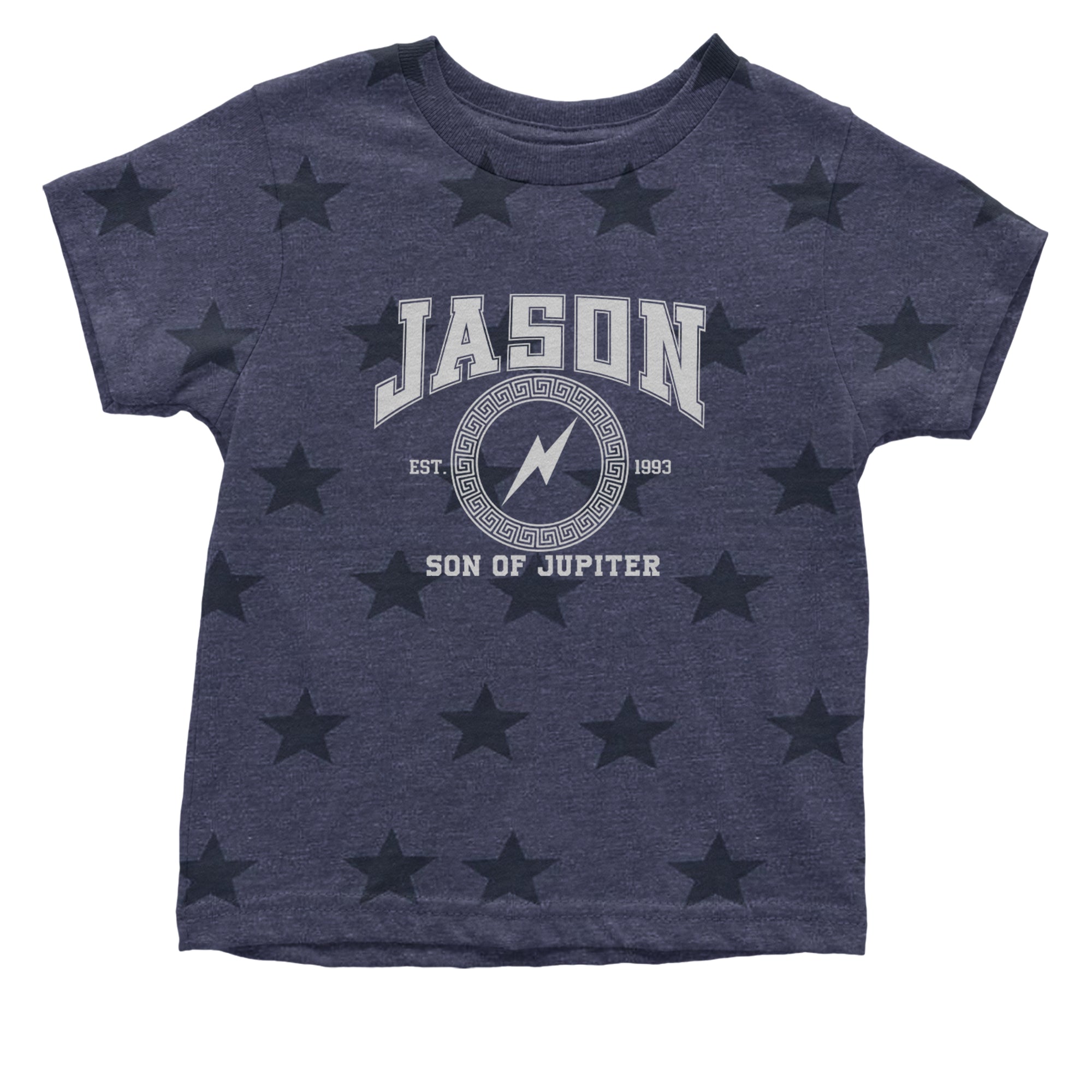 Jason Son of Jupiter Storm Bringer Infant One-Piece Romper Bodysuit Or Toddler T-shirt Navy Blue STAR