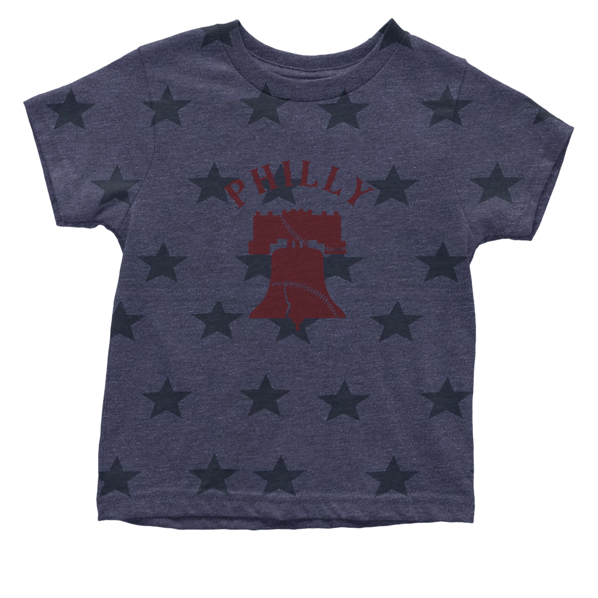 Philly Cracked Liberty Bell Infant One-Piece Romper Bodysuit Or Toddler T-shirt Navy Blue STAR