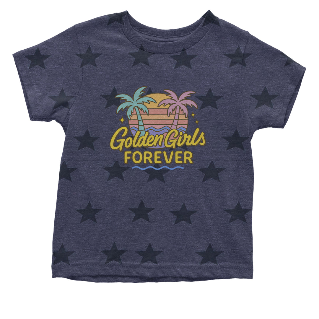 Golden Girls Forever Retro Sunset Infant One-Piece Romper Bodysuit Or Toddler T-shirt Navy Blue STAR