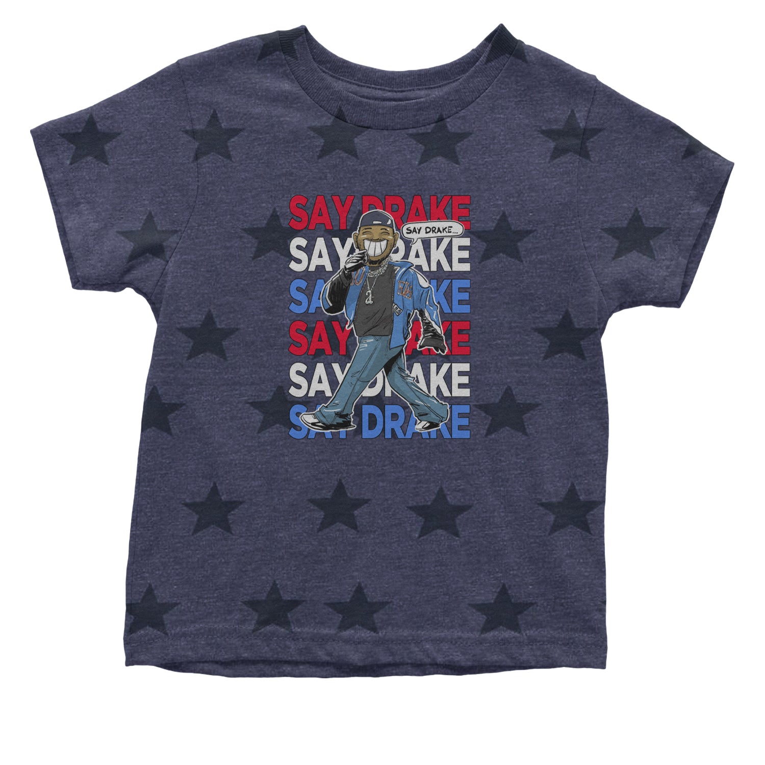 Say Drake Smiling Meme Mustard Infant One-Piece Romper Bodysuit Or Toddler T-shirt Navy Blue STAR