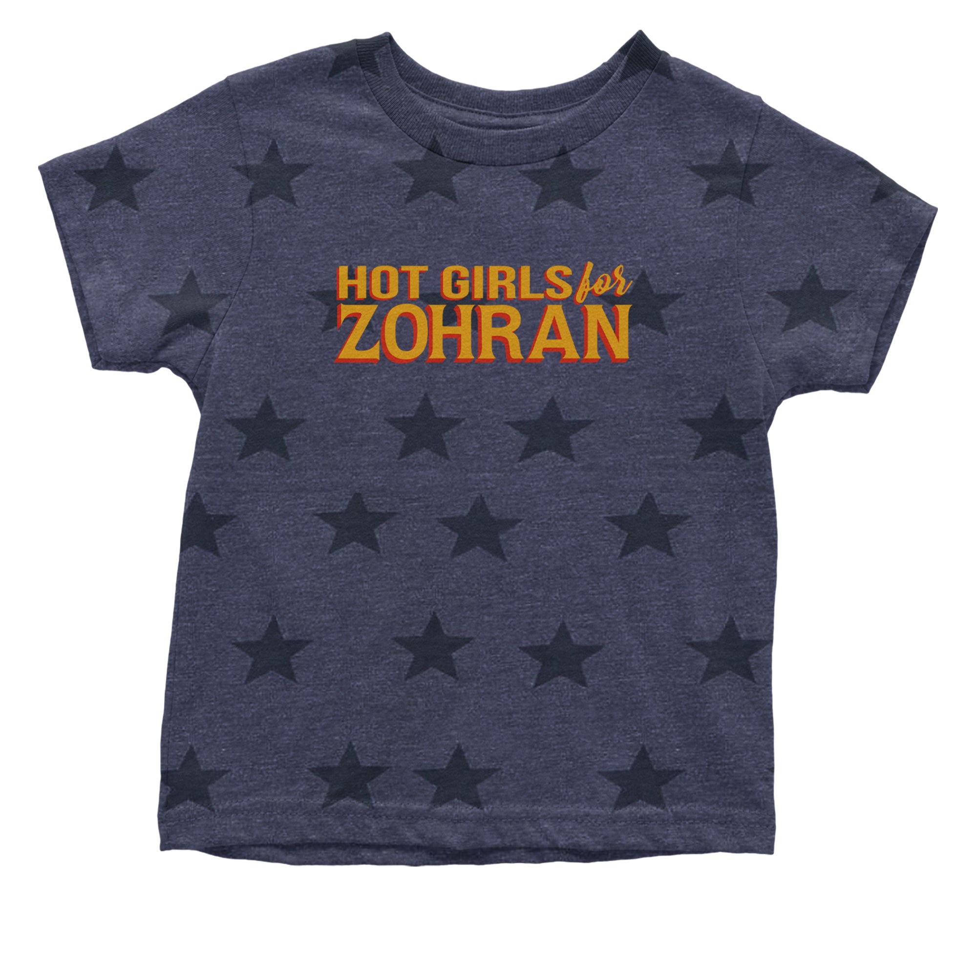 Hot Girls for Zohran Meme Infant One-Piece Romper Bodysuit Or Toddler T-shirt Navy Blue STAR