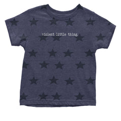 Typeface Violent Little Thing Infant One-Piece Romper Bodysuit Or Toddler T-shirt Navy Blue STAR