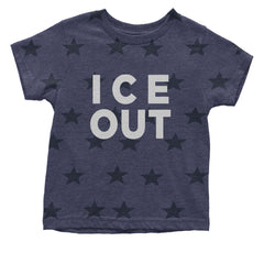 Ice Out Protest Infant One-Piece Romper Bodysuit Or Toddler T-shirt Navy Blue STAR