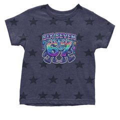 Six Seven 67 Retro Pixel Buddies Infant One-Piece Romper Bodysuit Or Toddler T-shirt Navy Blue STAR