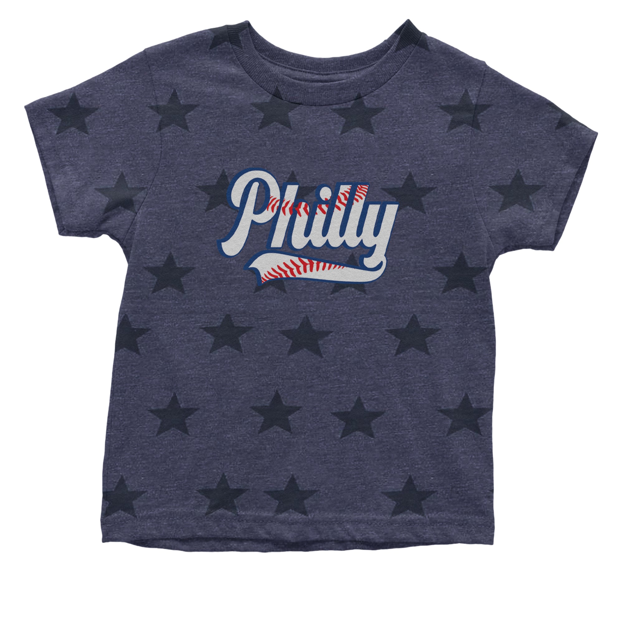 Philly Baseball Stitching Infant One-Piece Romper Bodysuit Or Toddler T-shirt Navy Blue STAR