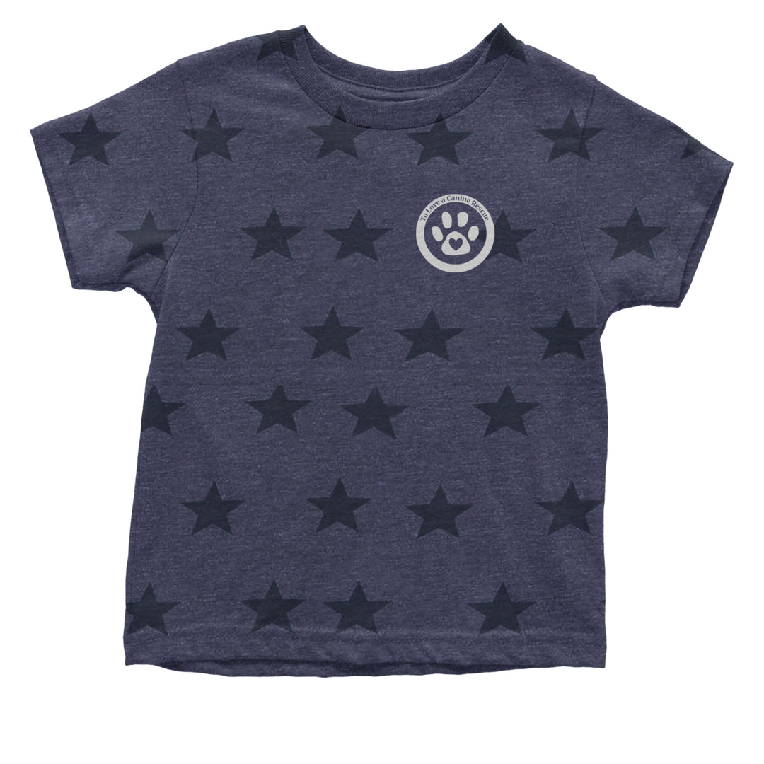 TLC To Love a Canine Dog Rescue White Infant One-Piece Romper Bodysuit Or Toddler T-shirt Navy Blue STAR