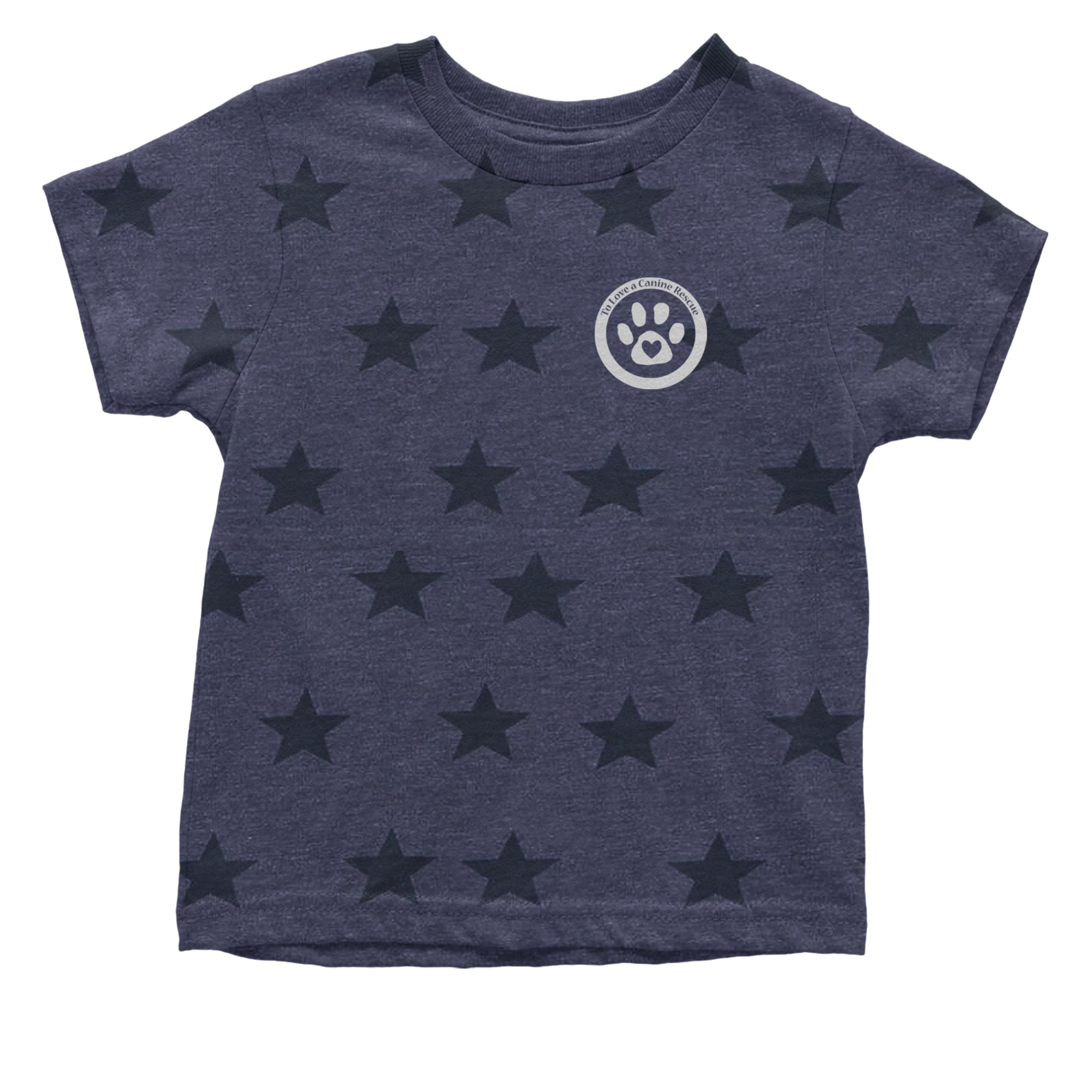 TLC To Love a Canine Dog Rescue White Infant One-Piece Romper Bodysuit Or Toddler T-shirt Navy Blue STAR