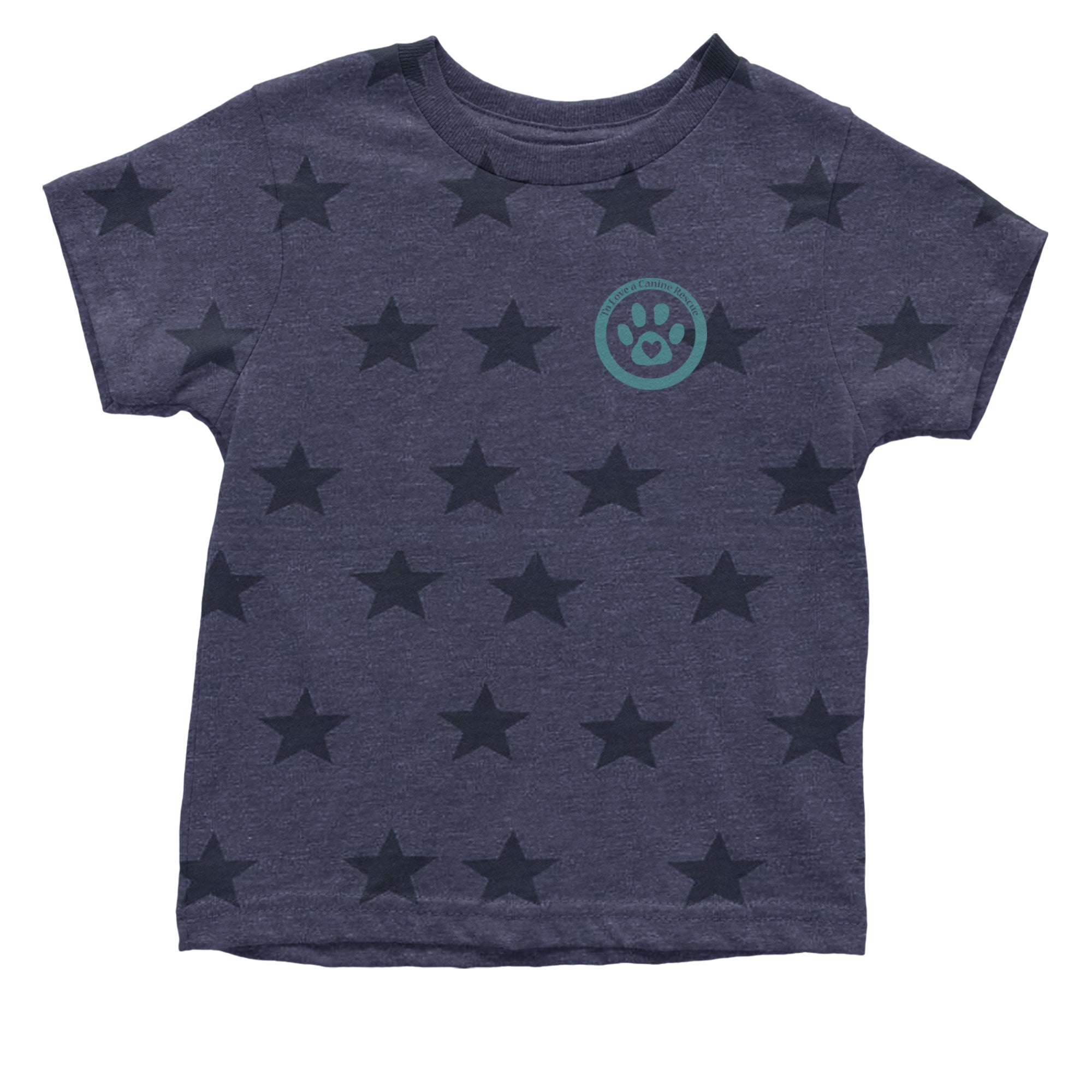 TLC To Love a Canine Dog Rescue Teal Infant One-Piece Romper Bodysuit Or Toddler T-shirt Navy Blue STAR