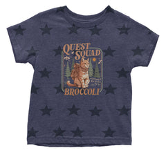 Quest Squad Broccoli Cat Fantasy Reader  Infant One-Piece Romper Bodysuit Or Toddler T-shirt Navy Blue STAR