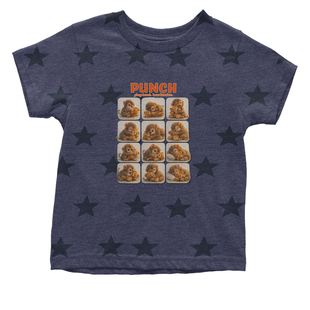 Punch Play Hard Love Harder Infant One-Piece Romper Bodysuit Or Toddler T-shirt Navy Blue STAR