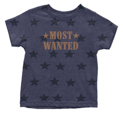 Most Wanted Cowboy Infant One-Piece Romper Bodysuit Or Toddler T-shirt Navy Blue STAR