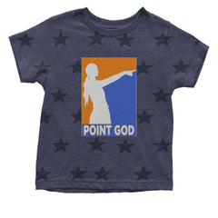 Point God Cunningham Basketball Pointing Meme  Infant One-Piece Romper Bodysuit Or Toddler T-shirt Navy Blue STAR