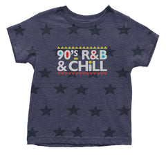 90s R&B and Chill Retro Throwback Infant One-Piece Romper Bodysuit Or Toddler T-shirt Navy Blue STAR