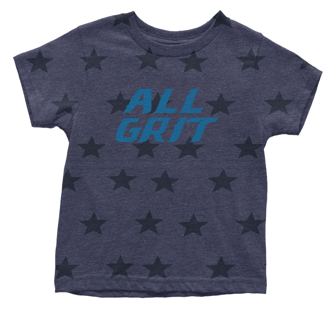 All Grit Detroit Football Infant One-Piece Romper Bodysuit Or Toddler T-shirt Navy Blue STAR