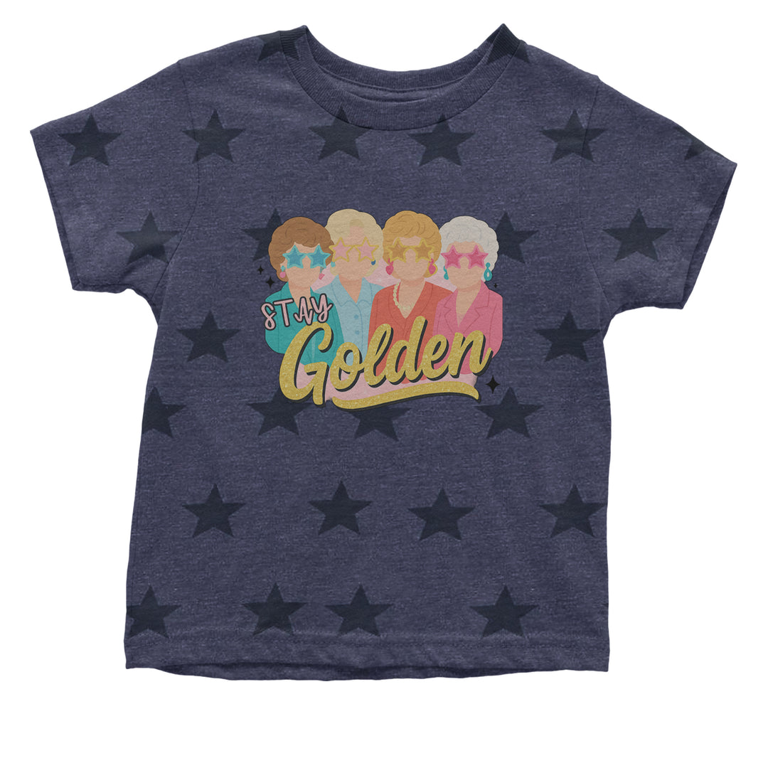 Stay Golden Girls Retro Infant One-Piece Romper Bodysuit Or Toddler T-shirt Navy Blue STAR