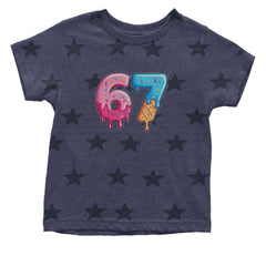 67 Dripping Ice Cream Donut Melt Infant One-Piece Romper Bodysuit Or Toddler T-shirt Navy Blue STAR
