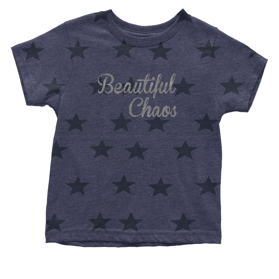 Beautiful Chaos Glitter Music Festival Infant One-Piece Romper Bodysuit Or Toddler T-shirt Navy Blue STAR