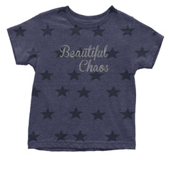 Beautiful Chaos Glitter Music Festival Infant One-Piece Romper Bodysuit Or Toddler T-shirt Navy Blue STAR