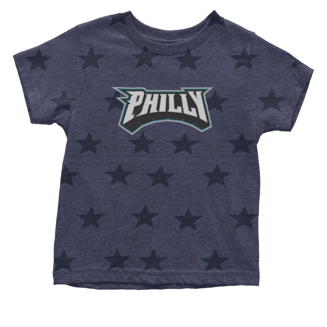 Philly Bold Block Throwback Infant One-Piece Romper Bodysuit Or Toddler T-shirt Navy Blue STAR