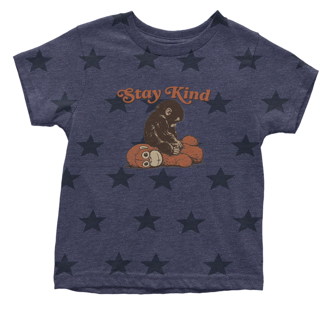 Punch Stay Kind Macaque Infant One-Piece Romper Bodysuit Or Toddler T-shirt Navy Blue STAR